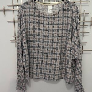 Plaid Long Sleeve Women's Top